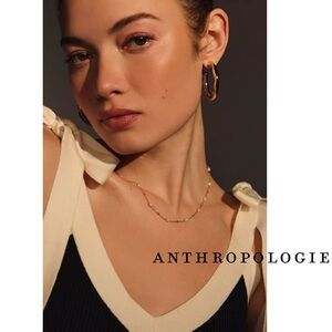 Anthropologie Mini Pearl Chain Necklace